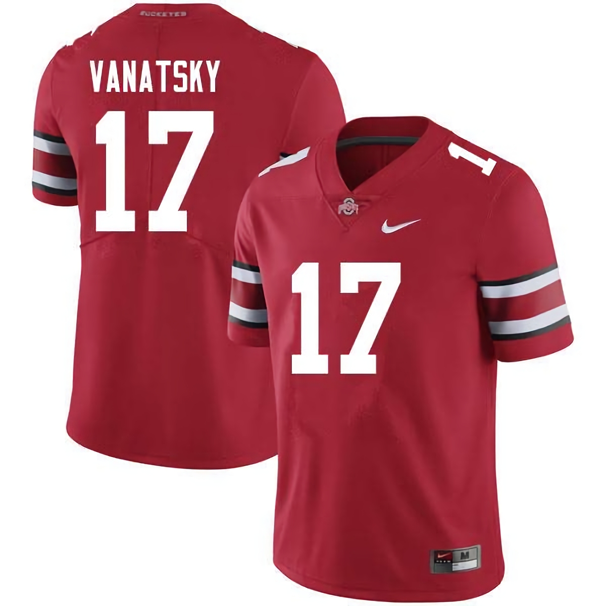 Danny Vanatsky Ohio State Buckeyes Men's NCAA #17 Nike Scarlet College Stitched Football Jersey DCJ2556JC